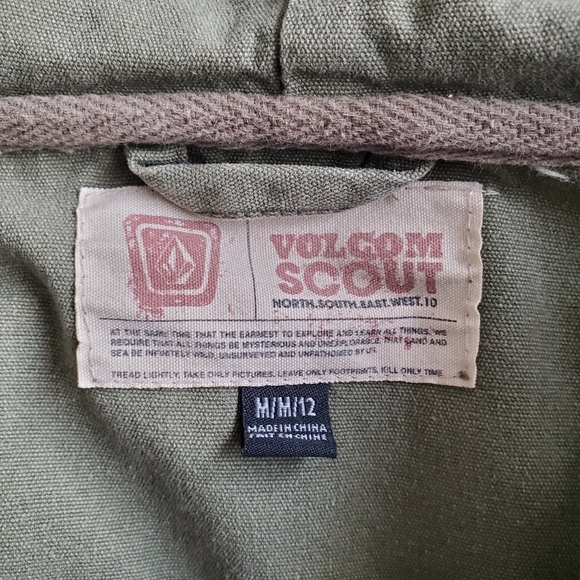 Volcom Scout Army Green Parka Jacket - Picture 11 of 13